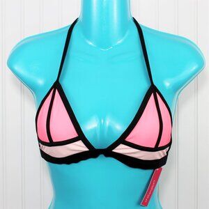 Xhilaration Bikini Halter Top Pink Multicolor Swimwear Womens Size S